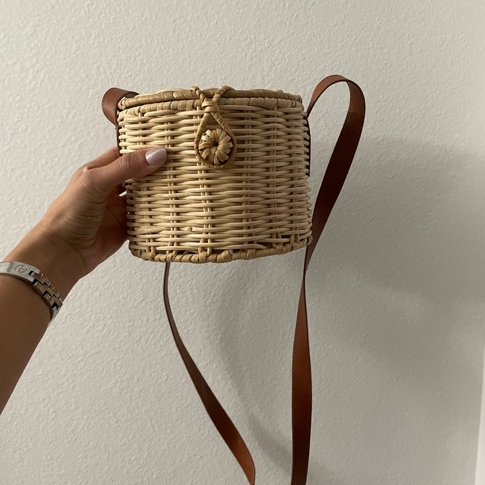 Forever 21 Tan Woven Crossbody Bag